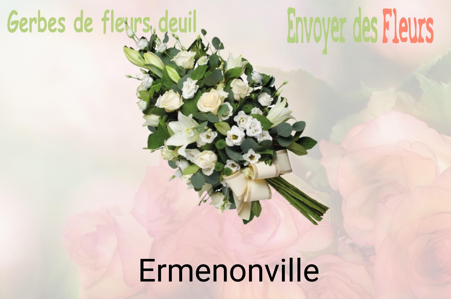 Gerbe de fleurs de deuil livrée à Ermenonville